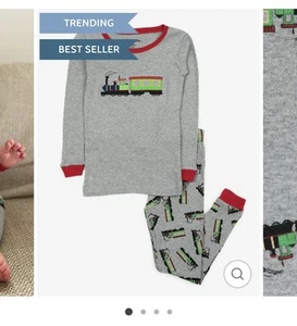 New In Package! Leveret Boys Cotton Pajamas, 2 Sets, Train & Semi Truck, Size 14 - Picture 1 of 4