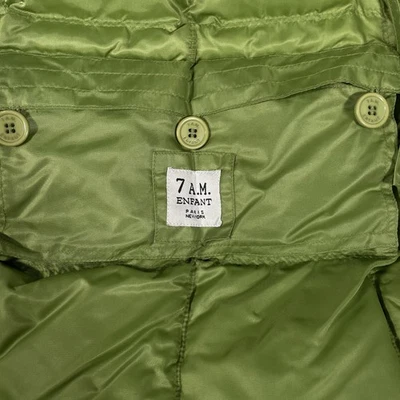 7 A.M. Enfant Le Sac Iglú Cochecito Asiento Coche Saco Verde Piel Sintética Capucha Foto 1 de 4