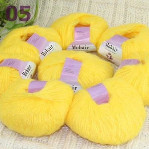 Sale New 8BallsX25g Luxury Soft Mohair Warm Wrap Shawl Hand Knit Crochet Yarn 05 - Picture 1 of 23