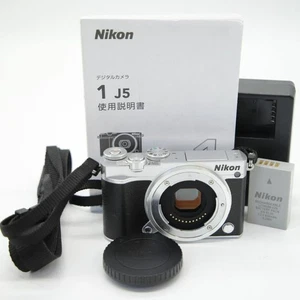 Nikon1 J5 mirrorless interchangeable-lens body silver J5SL w/battery From Japan - Picture 1 of 6