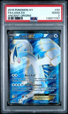 2015 POKEMON XY ANCIENT ORIGINS #94 FULL ART/LUGIA EX PSA 2 - Image 1 of 2