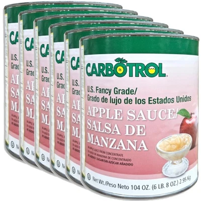 Carbotrol | U.S. Fancy Grade Apple Sauce Value Pack | 105 Ounce Can | Case of 6 - Image 1 of 4