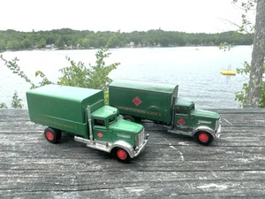 HO 1:87 Golden Wheel Ford Railway Express Agency Delivery Trucks Diecast 2 Stück - Bild 1 von 8