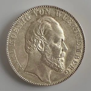 1871 GERMANY WURTTEMBERG THALER GRADE UNC. - Picture 1 of 2