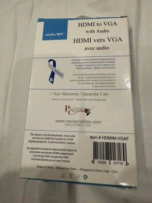 HDMI Male to VGA Female Video Cable Converter Adapter - Image 1 of 2