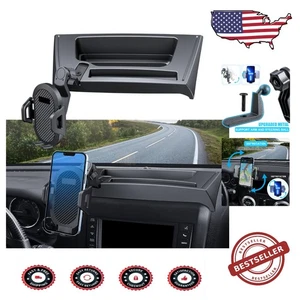 Durable Jeep JK JKU 360° Phone Holder with Easy Installation & Storage Tray - Picture 1 of 9