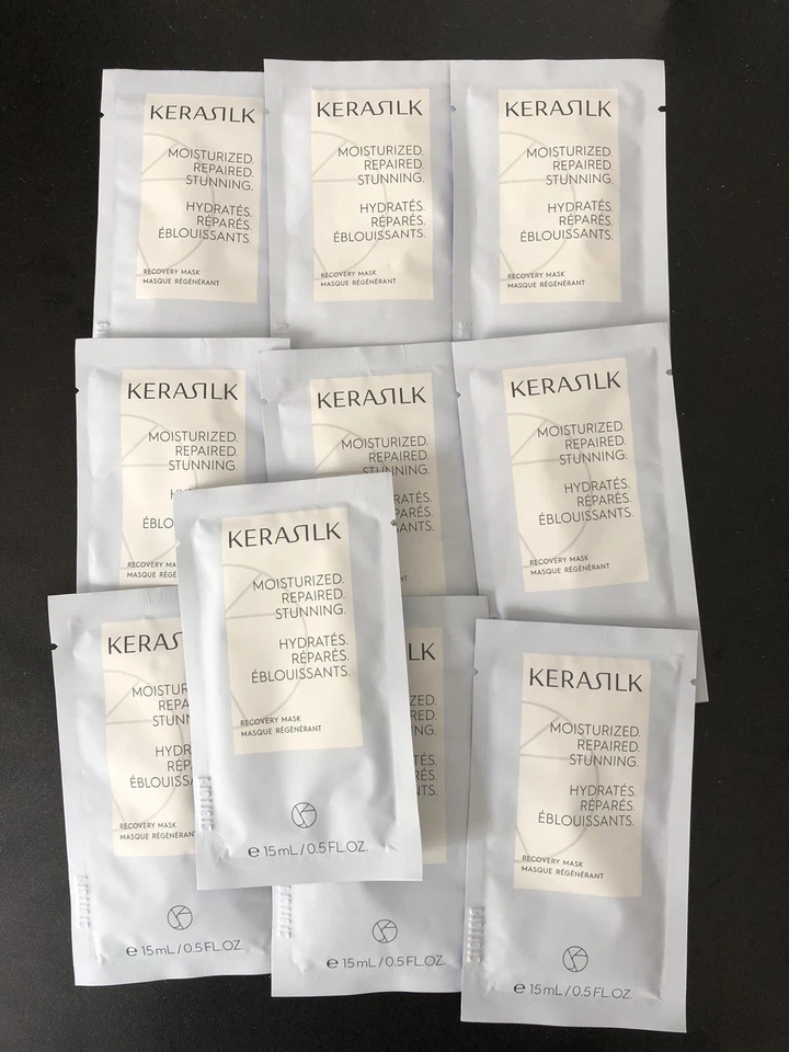 KERASILK HIDRATADA REPARADA MÁSCARA DE RECUPERAÇÃO IMPRESSIONANTE 0,5 OZ/15 ML (PACOTE COM 10) - Imagem 1 de 1