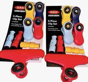 ZWEI OXO Good Grips Sammlung, 8-teiliges sortiertes Taschenclip-Set. NEU! - Bild 1 von 3