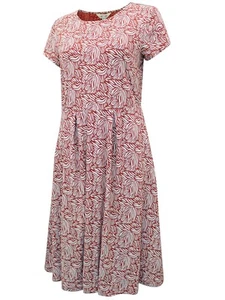 Ex-Seasalt Dress Riviera TERRACOTTA Fit & Flare Jersey Sizes 14P 20P 12R 18T 20T - Picture 1 of 4