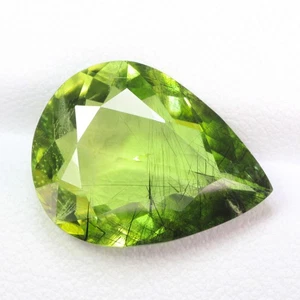 11.61 Ct Topnotch Perfect Pear 19 x 146 MM 100% Natural Green Pakistan Peridot - Picture 1 of 8