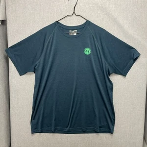 UNDER ARMOUR Top Mens Size XL Green HeatGear Sleeve Top Logo 5100 - Picture 1 of 8