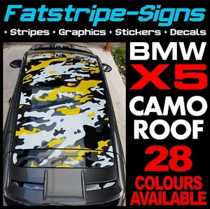 to fit BMW X5 CAMO ROOF GRAPHICS STRIPES STICKERS DECALS 4x4 M SPORT SE xDRIVE - Picture 1 of 2