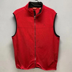 IZOD Performance Polar Fleece Jacket Vest Red Size Medium Golf Outdoors Warm - Picture 1 of 3