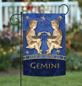 TOLAND Home Garden GEMINI Zodiac FLAG Small Garden Flag 12.5" x 18" - Picture 1 of 1