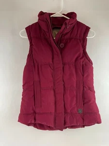 Ruff Hewn Vest Women's Size Small Pink Full Zip Sleeveless Logo Quilted Puffer  - Picture 1 of 8