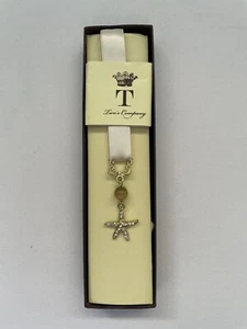 Sea Fantasy Austrian Crystal Ribbon Book Marker Two’s Company Star Fish 14.5" - Picture 1 of 16