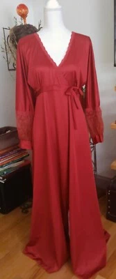 Lily of France Rosa Puleo-szule WM Средний Ржавый Красный Халат Плащ Задний Галстук Переднее Кружево - Изображение 1 из 4