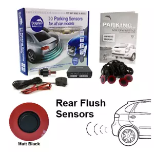 Dolphin Gloss Black Flush Fit Parksensoren Kit Rückwärtsfahren hörbarer Signalton - Bild 1 von 12
