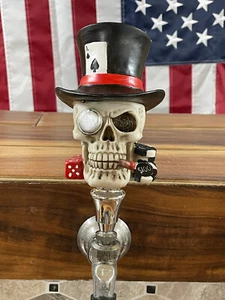 Poker spielen Totenkopf Bier Zapfhahn Griff Kegerator Harz Zombie - Bild 1 von 7