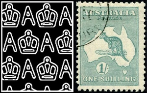 Australia 1929 1/- Aqua Small Multi con Canguro Goma Completa CTO Fino Usado - Imagen 1 de 1