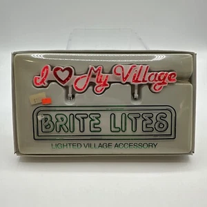 Department 56 Brite Lites "I LOVE MY VILLAGE" lighted village accessory - Picture 1 of 3