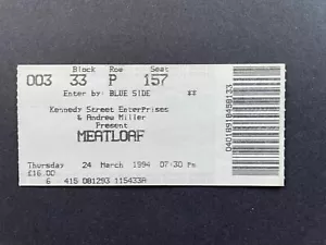 Meat Loaf Ticket 1994 - Photo 1 sur 1