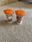 Tupperware Dora The Explorer 10 oz Cups w/ Orange Travel Seals Set Of 2