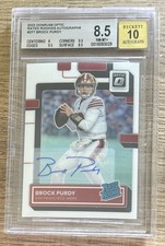 2022 Donruss Optic BROCK PURDY Rated Rookie Auto #46/150 BGS 8.5/10 49ers RC