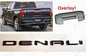 OVERLAY 1pc Gloss Black DENALI Emblems 2019+ GMC Sierra 1500 2500hd 3500hd Yukon