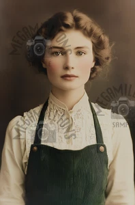 Vintage 20er Jahre Foto Frau Barkeeper Portrait 34 Barista Starbucks - Bild 1 von 2