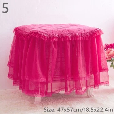 Mesh Lace Bedside Table Cover Cloths Dustproof Furniture Room Decor 47x57cm Home - Image 1 of 4