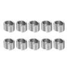 M5 X 0.8 1.5D 304 Stainless Steel Wire Thread Insert Sleeve 10Pcs