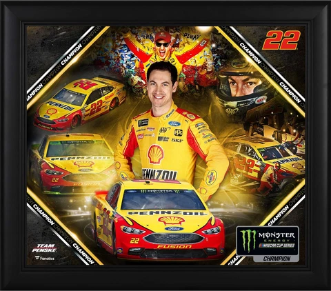 Joey Logano Framed 15" x 17" 2018 NASCAR Monster Energy Cup Series Champ Collage Cover