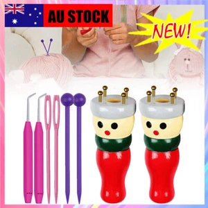 French Knitter Tool Kit Wooden Knitting Set Spool Knitting Doll DIY Craft AU - Picture 1 of 16