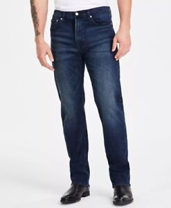 Calvin Klein Men's Standard Straight-Fit Stretch Jeans - Boston Blue-30x30