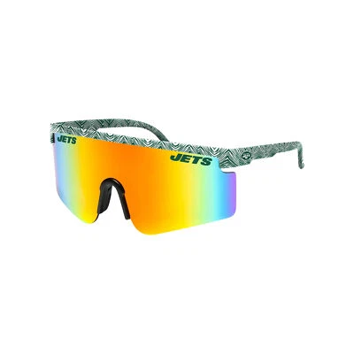FOCO X Zubaz NFL Collab 90s Retro Swag Sunglasses, New York Jets - Image 1 of 2