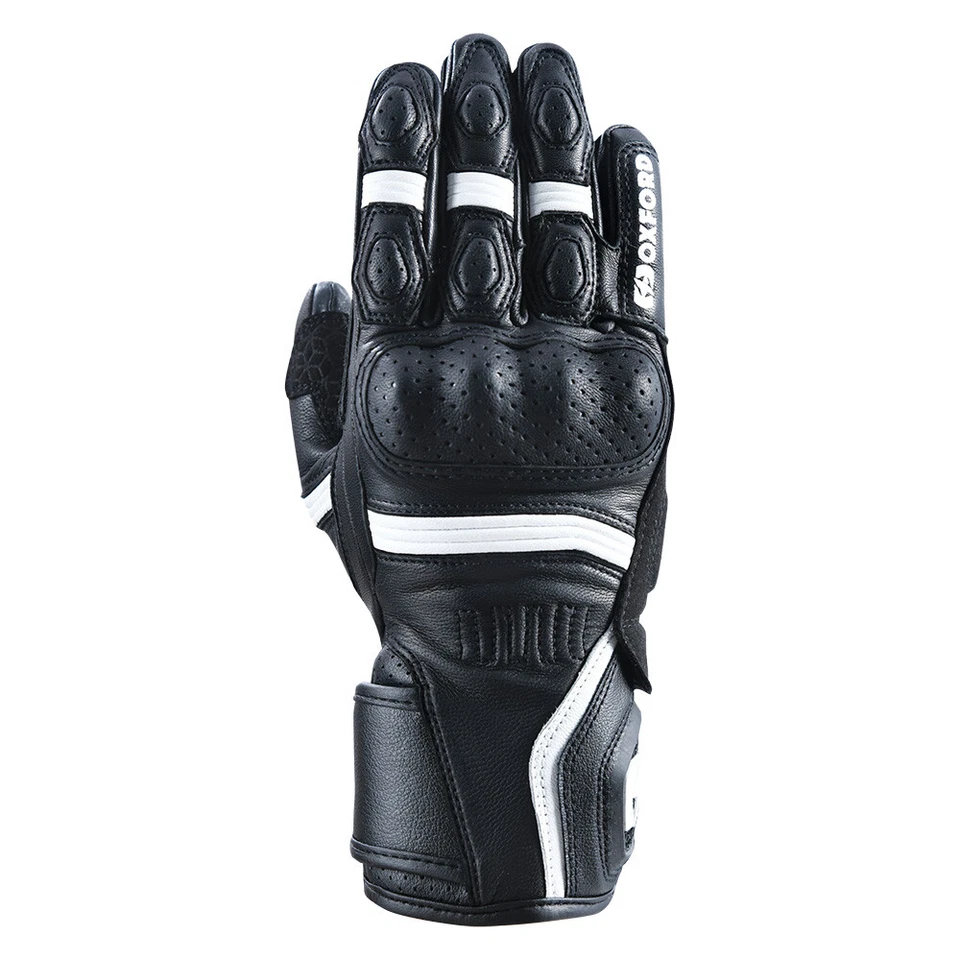 Oxford RP-5 2.0 Hombres Cuero SPORTS Moto Guante Negro, Blanco - Imagen 1 de 1