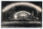 1909 Arches By Night Street View Flint Michigan Mi Antique Posted  Postcard