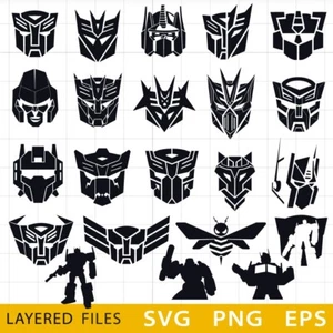 Transformers SVG, Transformers Cricut Designs, archivos cortados, SVG para Cricut - Imagen 1 de 3
