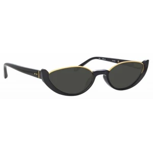 Brand New Linda Farrow Sunglasses Robyn LFL/1169/C1 Black/Dark Gray - Picture 1 of 4