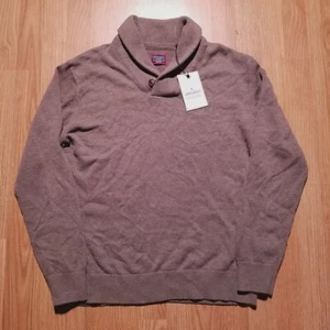 Suéter para hombre UNTUCKit M Van Douzer lana merino algodón chal cuello - Imagen 1 de 9