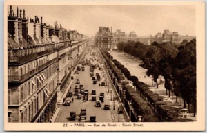 PARIS, FRANCE POSTCARD Rue de Rivoli - Tivoli Street Roof Top View - Picture 1 of 2