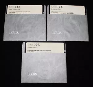 Vintage LOTUS 1-2-3 Release 2.01 Software 5.25" Floppy - Picture 1 of 2