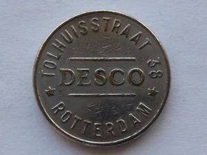 Vintage Netherlands "DESCO" Rotterdam 38 Token Coin 20 mm SB5880 - Bild 1 von 2
