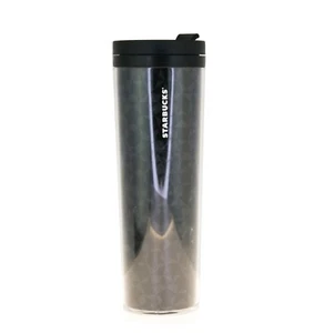 Starbucks Black Geometric Triangle Acrylic Travel Tumbler Cup 20 oz Venti Mug - Picture 1 of 3