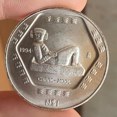 MESSICO 1/4 ONCIA OZ 1994 CHAC MOOL ARGENTO SILVER PURO 999 FIOR DI CONIO UNC - Immagine 1 di 4