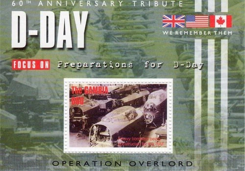 Gambia 2004 - Preparación del Día D - Hoja de estampillas de recuerdo - Scott #2853 - MNH Foto 1 de 1