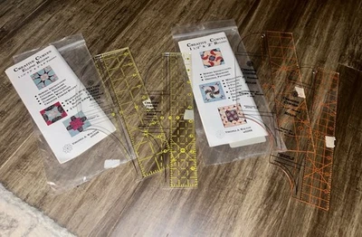 Creative Curves 1 1/2" & 2" + 3" Finished Ellipse Ruler Omnigrid Lot Walton - Image 1 of 4