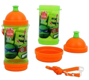 Teenage Mutant Ninja Turtles Sip N Snack Water Bottle Canteen Tumbler - Picture 1 of 3