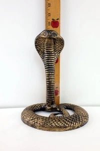 10” Tall COBRA Snake Sculpture Statue Metal Decoration - Picture 1 of 5